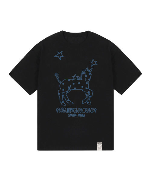 GRAVER（グレーバー）の「[ユニセックス]ドットポニー半袖Tシャツ_4カラー（Tシャツ/カットソー・レディース・ブラック/ホワイト/ライトグレー/ネイビー・SMALL/MEDIUM/LARGE）」の5枚目の写真
