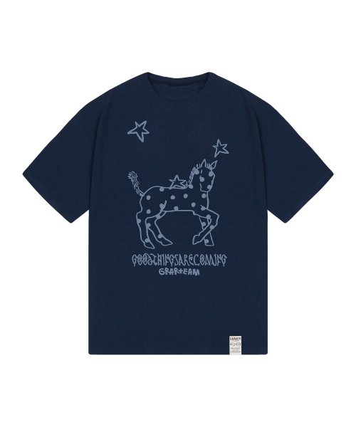 GRAVER（グレーバー）の「[ユニセックス]ドットポニー半袖Tシャツ_4カラー（Tシャツ/カットソー・レディース・ブラック/ホワイト/ライトグレー/ネイビー・SMALL/MEDIUM/LARGE）」の6枚目の写真