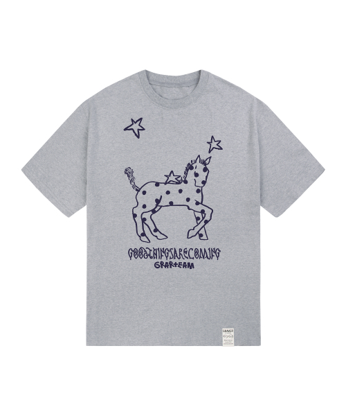 GRAVER（グレーバー）の「[ユニセックス]ドットポニー半袖Tシャツ_4カラー（Tシャツ/カットソー・レディース・ブラック/ホワイト/ライトグレー/ネイビー・SMALL/MEDIUM/LARGE）」の7枚目の写真