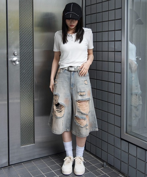 WEGO(ウィゴー)の「WEGO/【26年春夏新作】ヘンリーネックフードT(Tシャツ/カットソー・レディース・その他1/ホワイト/その他2・FREE)」の15枚目の写真