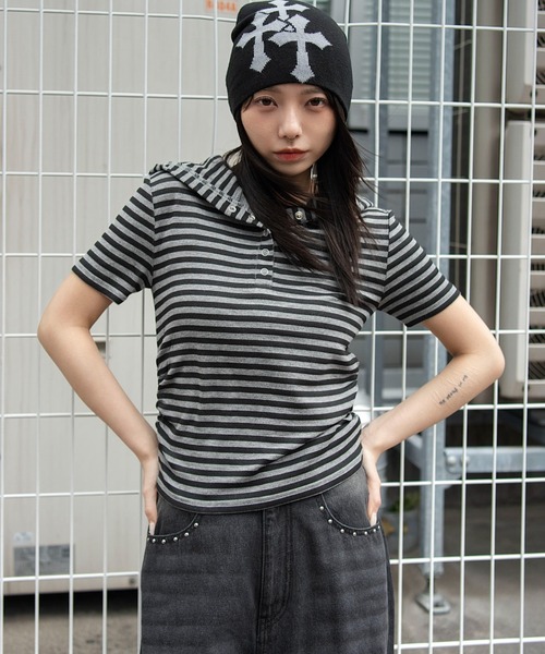 WEGO(ウィゴー)の「WEGO/【26年春夏新作】ヘンリーネックフードT(Tシャツ/カットソー・レディース・その他1/ホワイト/その他2・FREE)」の17枚目の写真