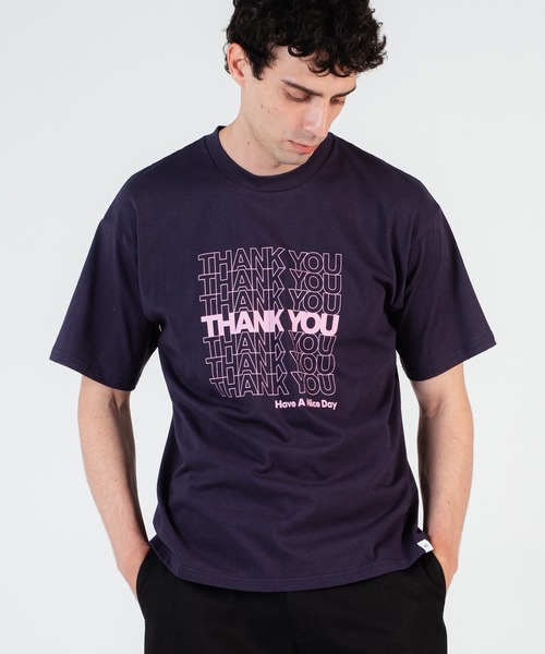 BEDWIN & THE HEARTBREAKERS（ベドウィン アンド ザ ハートブレイカーズ）の「S/S PRINTED TEE "THANK YOU"（Tシャツ/カットソー・メンズ・ネイビー/レッド/グリーン/ブルーグリーン/ネイビー系/ブラック/グレー・XX-LARGE/X-LARGE/LARGE/MEDIUM/SMALL）」の6枚目の写真