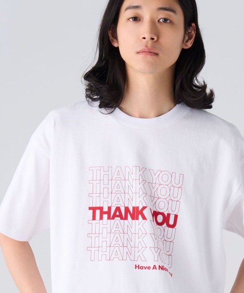 BEDWIN & THE HEARTBREAKERS(ベドウィン アンド ザ ハートブレイカーズ)の「S/S PRINTED TEE "THANK YOU"(Tシャツ/カットソー・メンズ・ネイビー/レッド/グリーン・XX-LARGE/X-LARGE/LARGE/MEDIUM/SMALL)」の3枚目の写真
