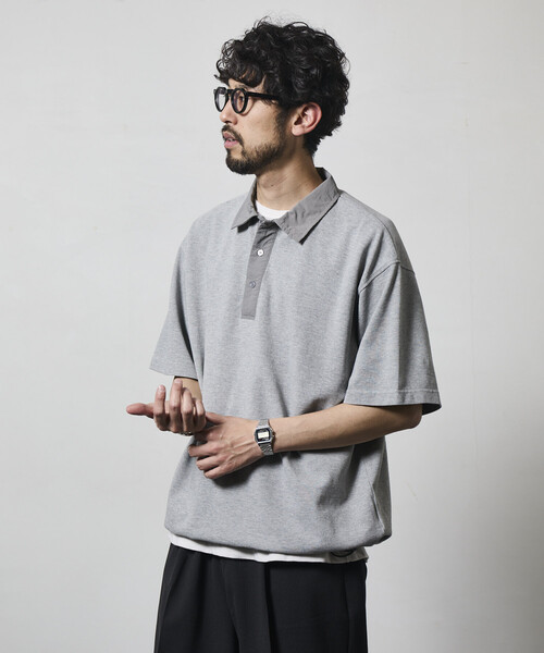 Firsthand(ファーストハンド)の「Firsthand/ファーストハンド ビッグシルエット スピンドル ショートスリーブ テックポロ(ポロシャツ・メンズ・チャコールグレー/グレー/ホワイト/ブラック・LARGE/MEDIUM)」の10枚目の写真