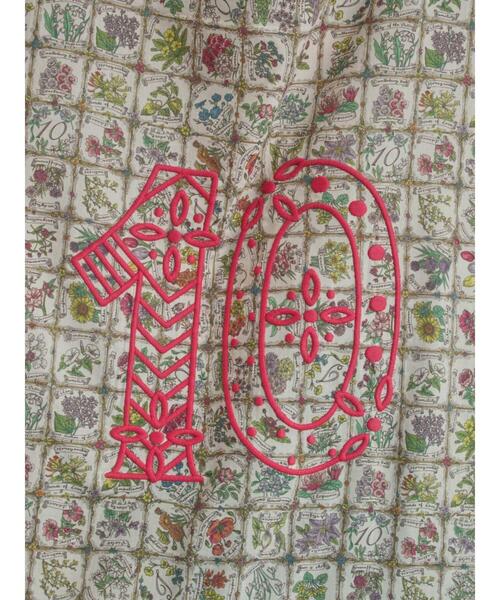 TSUHARU by Samansa Mos2（ツハルバイサマンサモスモス）の「【LIBERTY FABRICS】Botanical Language柄トートバッグ（ハンドバッグ・レディース・ブルー/キナリ・F）」の4枚目の写真