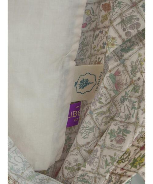 TSUHARU by Samansa Mos2（ツハルバイサマンサモスモス）の「【LIBERTY FABRICS】Botanical Language柄トートバッグ（ハンドバッグ・レディース・ブルー/キナリ・F）」の5枚目の写真