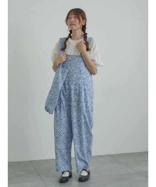 TSUHARU by Samansa Mos2（ツハルバイサマンサモスモス）の「【LIBERTY FABRICS】Botanical Language柄トートバッグ（ハンドバッグ・レディース・ブルー/キナリ・F）」の13枚目の写真