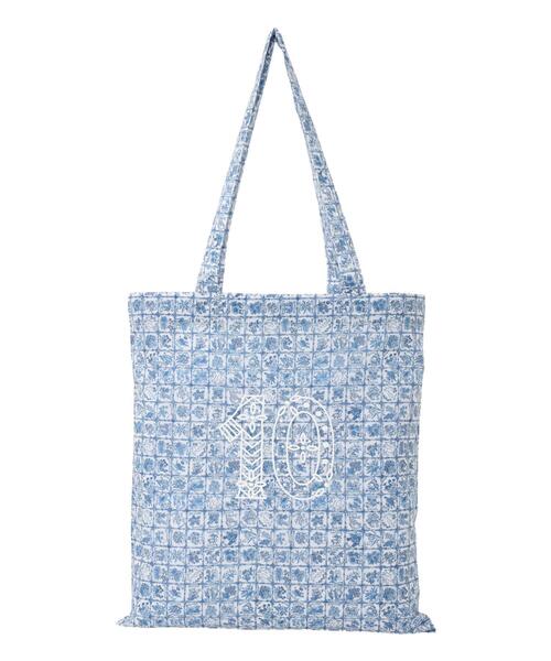 TSUHARU by Samansa Mos2（ツハルバイサマンサモスモス）の「【LIBERTY FABRICS】Botanical Language柄トートバッグ（ハンドバッグ・レディース・ブルー/キナリ・F）」の16枚目の写真