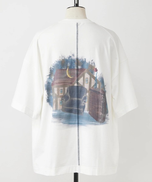 SHINYAKOZUKA（シンヤコヅカ）の「【SHINYAKOZUKA/シンヤコズカ】bedroom and living room(ISSUE8)（Tシャツ/カットソー・メンズ・ホワイト/ブラック・L/M）」の3枚目の写真
