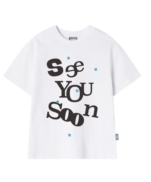 Video Jockey(ビデオジョッキー)の「【UNISEX】VIDEO JOCKEY/SEE YOU SOON スタープリントTシャツ(Tシャツ/カットソー・レディース・イエロー/ホワイト・MEDIUM)」の5枚目の写真