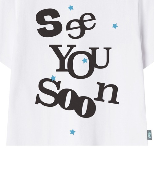 Video Jockey(ビデオジョッキー)の「【UNISEX】VIDEO JOCKEY/SEE YOU SOON スタープリントTシャツ(Tシャツ/カットソー・レディース・イエロー/ホワイト・MEDIUM)」の7枚目の写真