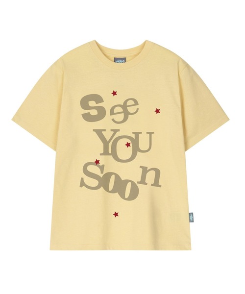 Video Jockey(ビデオジョッキー)の「【UNISEX】VIDEO JOCKEY/SEE YOU SOON スタープリントTシャツ(Tシャツ/カットソー・レディース・イエロー/ホワイト・MEDIUM)」の8枚目の写真