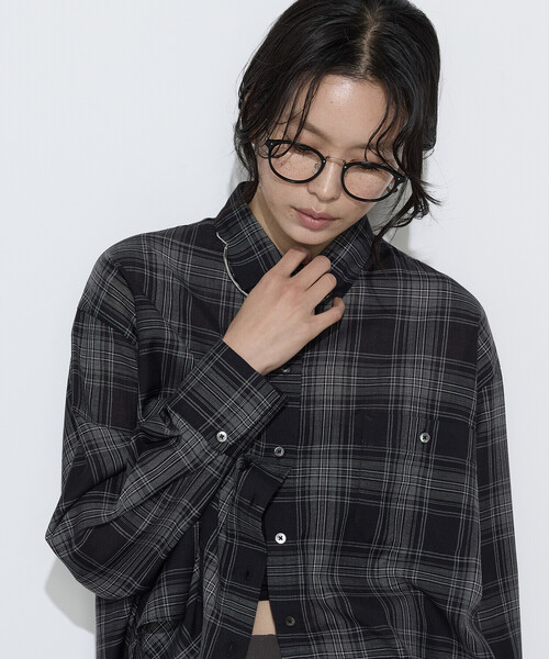 COMME CA(コムサ)の「モノトーンシアーチェック シャツ(シャツ/ブラウス・レディース・オフホワイト/ブラック・9号)」の21枚目の写真