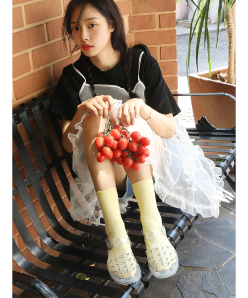 APTO(アプト)の「ジュエル ジュエル ジェリーサンダル AHSS022(サンダル・レディース・ホワイト/PINK/ブラック・23cm/23.5cm/24cm/24.5cm/25cm)」の5枚目の写真