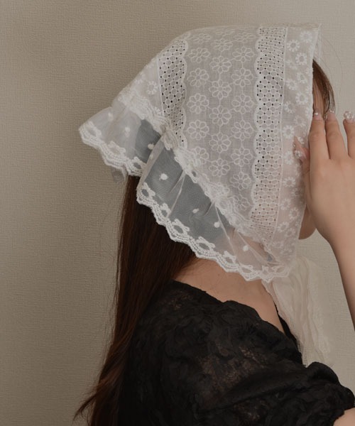 VIBGYOR Women（ヴィブジョー　ウィメン）の「【resonance】レース刺繍デザイン ホワイトカラーラップスカート/付け裾【マルチウェイ/8パターン展開】（その他トップス・レディース・ホワイト系3/ホワイト系5/ホワイト系1/ホワイト系2/ホワイト系7/ホワイト系8/ホワイト系4/ホワイト系6・FREE）」の12枚目の写真