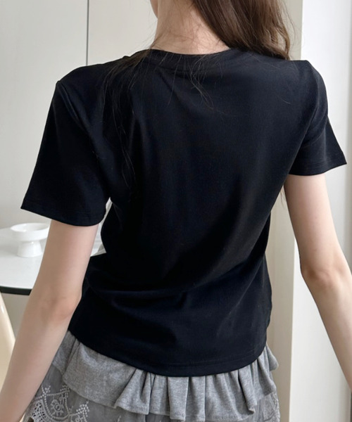 Ada.(エイダ)の「フェイク レイヤード バイカラー タンクトップ ドッキング カットソー(Tシャツ/カットソー・レディース・レッド/ネイビー/ベージュ/グレー・FREE)」の21枚目の写真