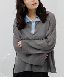 シアーポロニットプルオーバー