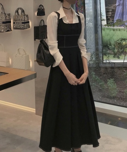 FAVORITO(ファヴォリート)の「ベスト・ドレス(ワンピース・レディース・ブラック/オフホワイト・M/S)」の21枚目の写真