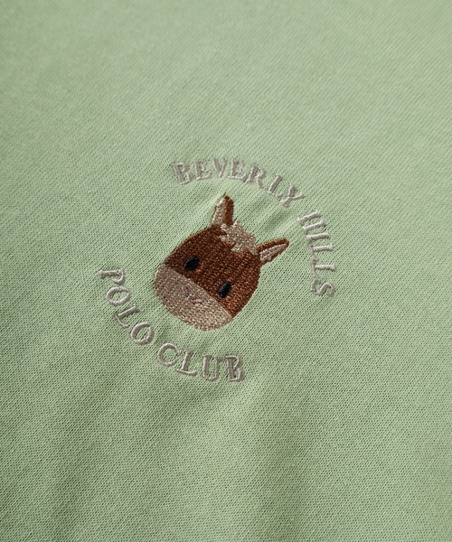 BEVERLY HILLS POLO CLUB(ビバリーヒルズポロクラブ)の「【71】【BEVERLY HILLS POLO CLUB/ビバリーヒルズポロクラブ】ワンポイント アイコン クルーネックTシャツ/レディース(Tシャツ/カットソー・レディース・ブルー系その他/ブラック系その他/ホワイト/ライトグリーン/ピンク/ブラック/ネイビー/ホワイト系その他・L/M)」の12枚目の写真