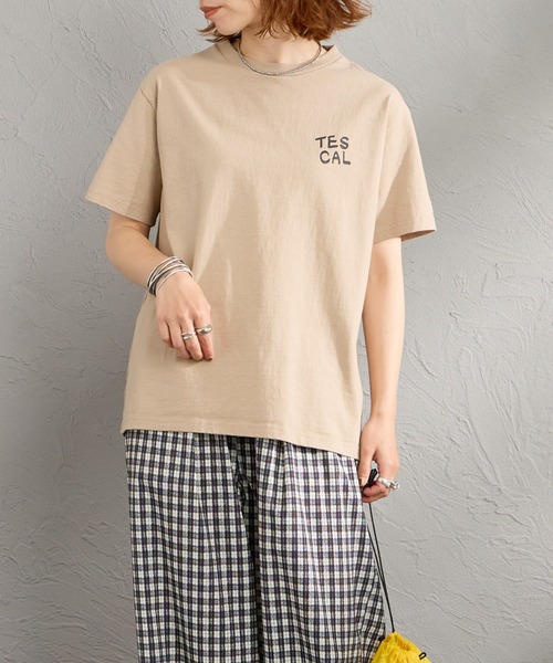 The Endless Summer（エンドレスサマー）の「[The Endless Summer/エンドレスサマー] 別注 手描き風 バックプリントTシャツ（Tシャツ/カットソー・レディース・ベージュ/ブラック/ホワイト・S/M/L/XL）」の22枚目の写真