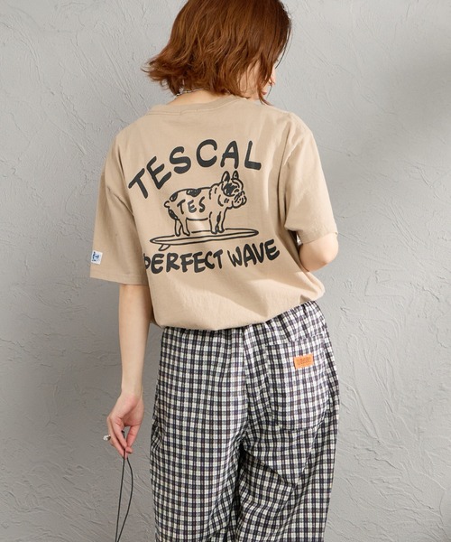 The Endless Summer（エンドレスサマー）の「[The Endless Summer/エンドレスサマー] 別注 手描き風 バックプリントTシャツ（Tシャツ/カットソー・レディース・ベージュ/ブラック/ホワイト・S/M/L/XL）」の18枚目の写真