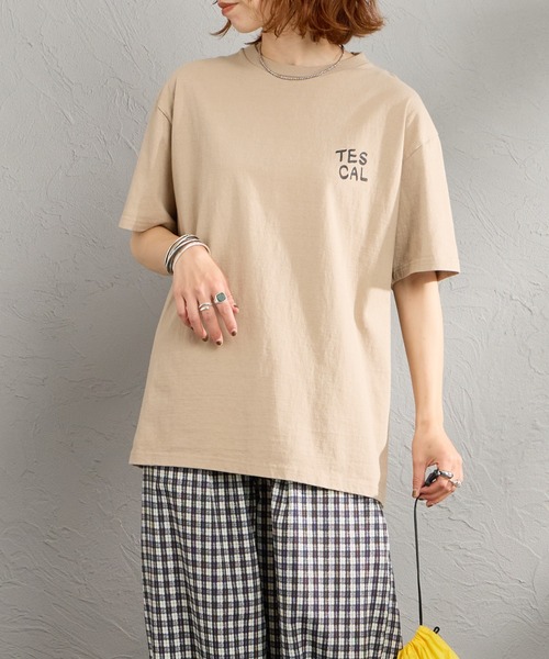 The Endless Summer（エンドレスサマー）の「[The Endless Summer/エンドレスサマー] 別注 手描き風 バックプリントTシャツ（Tシャツ/カットソー・レディース・ベージュ/ブラック/ホワイト・S/M/L/XL）」の15枚目の写真