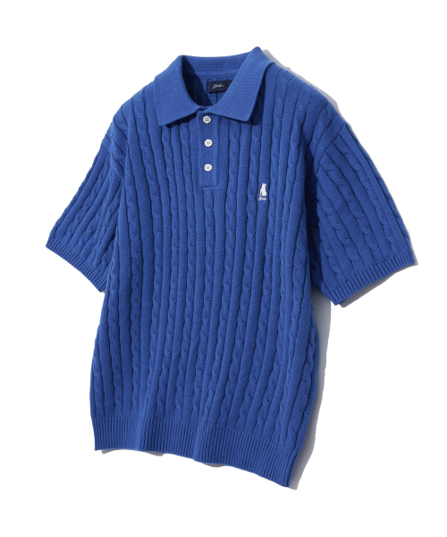 YALE(イェール)の「ヘリテージ ダン 半袖ポロニット ロイヤルブルー(Tシャツ/カットソー・レディース・その他・X-LARGE/SMALL/MEDIUM)」の1枚目の写真