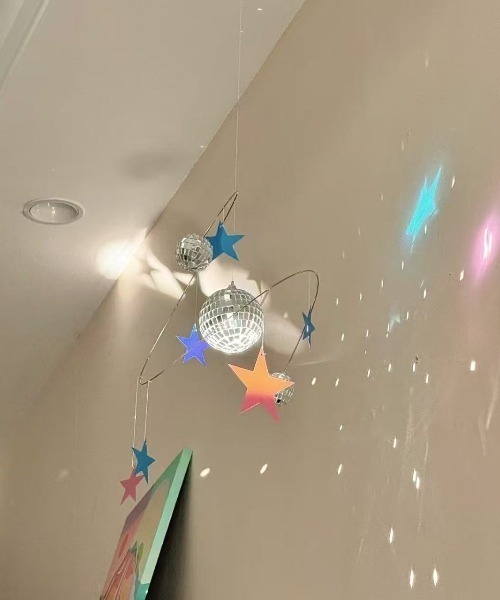 Made in I(メイドインアイ)の「STAR吊り下げミラーボール(インテリア雑貨・レディース・シルバー・FREE)」の21枚目の写真