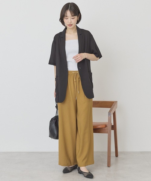 AMERICAN HOLIC(アメリカンホリック)の「【接触冷感】シアーテーラード半袖ジャケット(テーラードジャケット・レディース・アイボリー/ブラック/ライトグレー・M/L)」の21枚目の写真