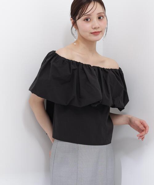 PROPORTION BODY DRESSING（プロポーションボディドレッシング）の「バルーンオフショルブラウス / 1216110504（シャツ/ブラウス・レディース・ブラック/ピンク/ホワイト系その他・FREE）」の4枚目の写真