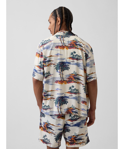 GAP（ギャップ）の「リラックス キャンプ カラーシャツ（シャツ/ブラウス・メンズ・ブルー/ブラウン/マルチ・L/M/XS/S/XL）」の11枚目の写真