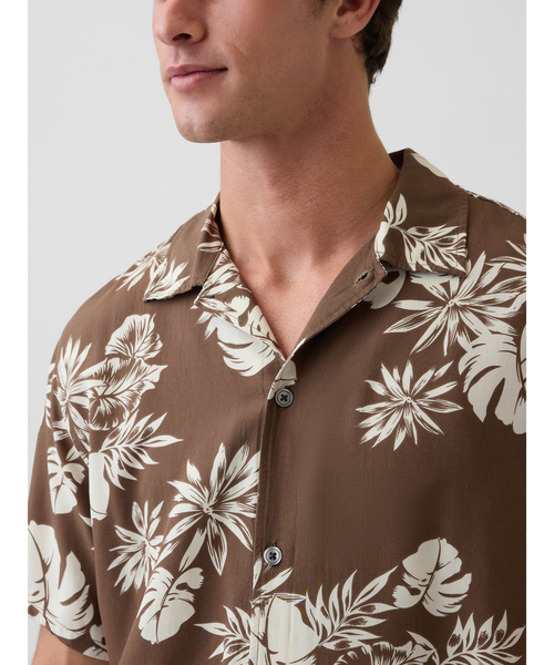GAP（ギャップ）の「リラックス キャンプ カラーシャツ（シャツ/ブラウス・メンズ・ブルー/ブラウン/マルチ・L/M/XS/S/XL）」の15枚目の写真