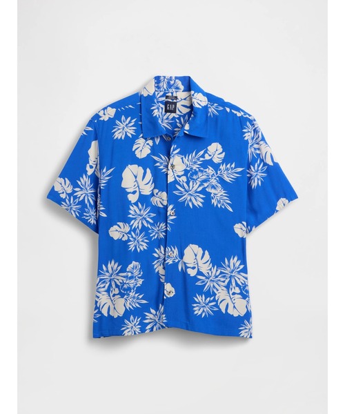 GAP（ギャップ）の「リラックス キャンプ カラーシャツ（シャツ/ブラウス・メンズ・ブルー/ブラウン/マルチ・L/M/XS/S/XL）」の6枚目の写真