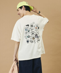 tombonia/トムボニア バックプリント クルーネックTシャツ/キャンパスライフ