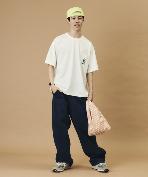 FREAK'S STORE(フリークスストア)の「tombonia/トムボニア バックプリント クルーネックTシャツ/キャンパスライフ(Tシャツ/カットソー・メンズ・ラベンダー/ライトグレー/ホワイト/チャコールグレー・LARGE/MEDIUM/SMALL)」の6枚目の写真