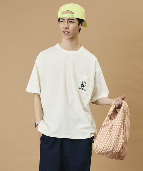 FREAK'S STORE(フリークスストア)の「tombonia/トムボニア バックプリント クルーネックTシャツ/キャンパスライフ(Tシャツ/カットソー・メンズ・ラベンダー/ライトグレー/ホワイト/チャコールグレー・LARGE/MEDIUM/SMALL)」の7枚目の写真