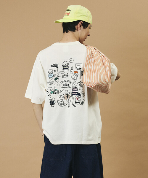 FREAK'S STORE(フリークスストア)の「tombonia/トムボニア バックプリント クルーネックTシャツ/キャンパスライフ(Tシャツ/カットソー・メンズ・ラベンダー/ライトグレー/ホワイト/チャコールグレー・LARGE/MEDIUM/SMALL)」の8枚目の写真