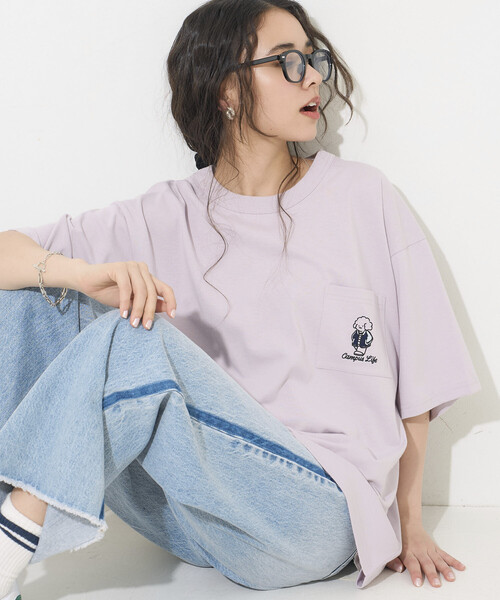 FREAK'S STORE(フリークスストア)の「tombonia/トムボニア バックプリント クルーネックTシャツ/キャンパスライフ(Tシャツ/カットソー・メンズ・ラベンダー/ライトグレー/ホワイト/チャコールグレー・LARGE/MEDIUM/SMALL)」の9枚目の写真