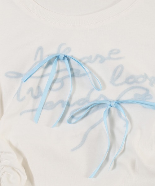 PHILLY(フィリー)の「メッセージリボンTシャツ(Tシャツ/カットソー・レディース・ホワイト/グレー・FREE)」の18枚目の写真