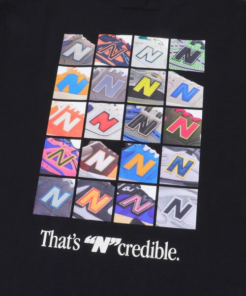 NEW BALANCE（ニューバランス）の「NEW BALANCE　NコラージュTシャツ（Tシャツ/カットソー・レディース・ブラック/パープル/ホワイト・SMALL）」の5枚目の写真