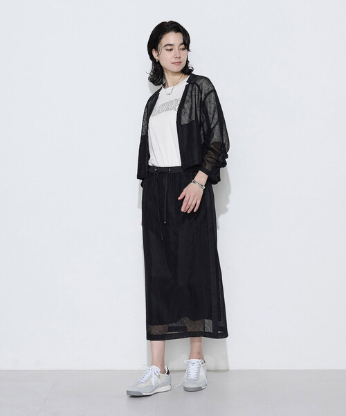 K.T KIYOKO TAKASE(キヨコタカセ)の「【セットアップ対応】リネンシアーラッセル ブルゾン(ブルゾン・レディース・サックスブルー/キナリ/ブラック・9号/11号)」の5枚目の写真