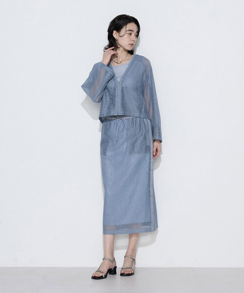 K.T KIYOKO TAKASE(キヨコタカセ)の「【セットアップ対応】リネンシアーラッセル ブルゾン(ブルゾン・レディース・サックスブルー/キナリ/ブラック・9号/11号)」の18枚目の写真