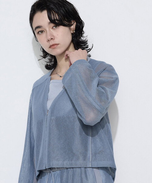 K.T KIYOKO TAKASE(キヨコタカセ)の「【セットアップ対応】リネンシアーラッセル ブルゾン(ブルゾン・レディース・サックスブルー/キナリ/ブラック・9号/11号)」の19枚目の写真