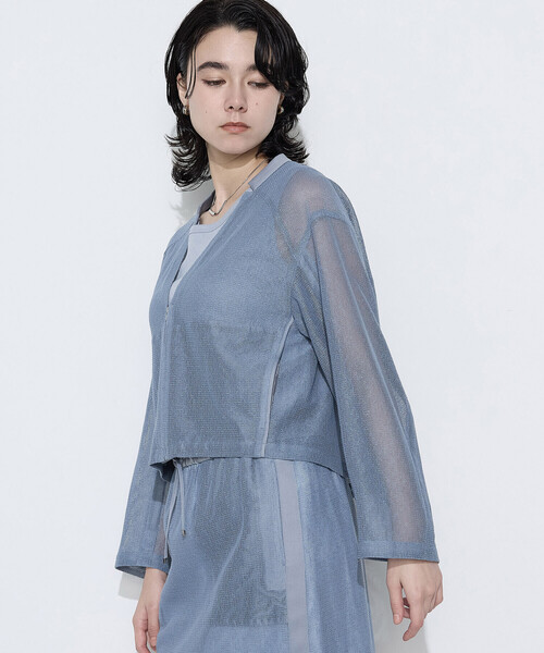 K.T KIYOKO TAKASE(キヨコタカセ)の「【セットアップ対応】リネンシアーラッセル ブルゾン(ブルゾン・レディース・サックスブルー/キナリ/ブラック・9号/11号)」の20枚目の写真