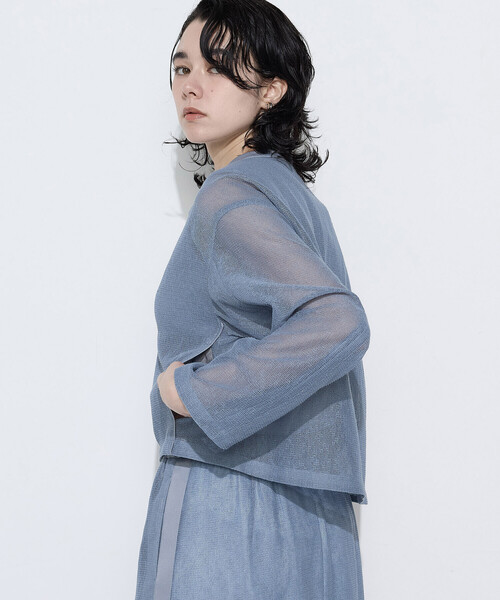 K.T KIYOKO TAKASE(キヨコタカセ)の「【セットアップ対応】リネンシアーラッセル ブルゾン(ブルゾン・レディース・サックスブルー/キナリ/ブラック・9号/11号)」の21枚目の写真