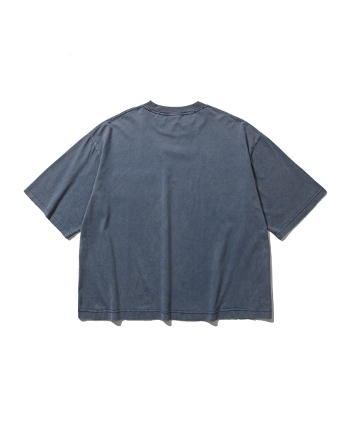 ANGLAN(アングラン)の「Washed Wide Pocket Crop Tee - Blue(Tシャツ/カットソー・メンズ・その他・1/2)」の3枚目の写真