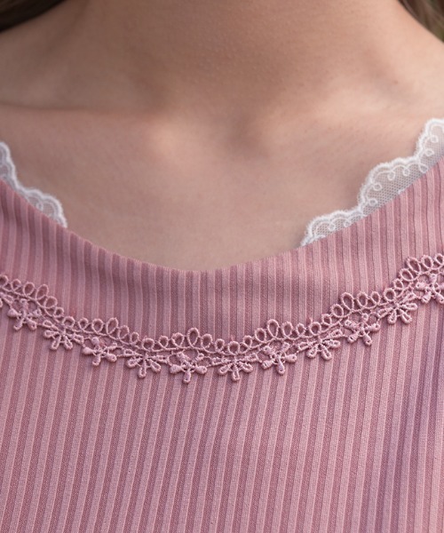 axes femme(アクシーズファム)の「ネモフィラ×スズラン刺繍プルオーバー(Tシャツ/カットソー・レディース・ホワイト/ピンク/サックスブルー・FREE)」の8枚目の写真