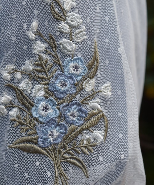 axes femme(アクシーズファム)の「ネモフィラ×スズラン刺繍プルオーバー(Tシャツ/カットソー・レディース・ホワイト/ピンク/サックスブルー・FREE)」の9枚目の写真
