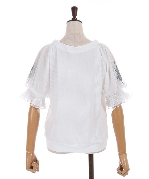 axes femme(アクシーズファム)の「ネモフィラ×スズラン刺繍プルオーバー(Tシャツ/カットソー・レディース・ホワイト/ピンク/サックスブルー・FREE)」の13枚目の写真