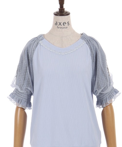 axes femme(アクシーズファム)の「ネモフィラ×スズラン刺繍プルオーバー(Tシャツ/カットソー・レディース・ホワイト/ピンク/サックスブルー・FREE)」の21枚目の写真